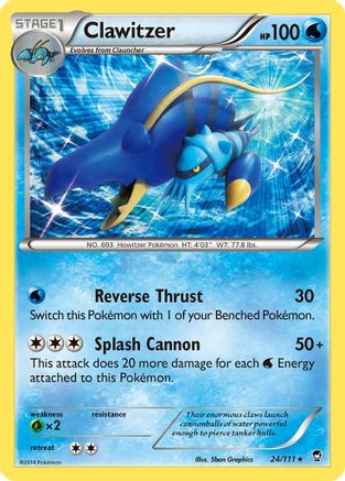 Clawitzer (024) - XFF  - Holo Rare - Reverse Holofoil