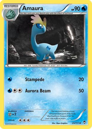 Amaura (025/111) - XFF  - Uncommon - Reverse Holofoil