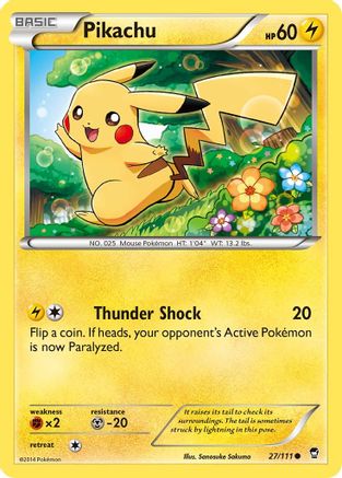 Pikachu (027/111) - XFF  - Common - Reverse Holofoil