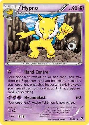 Hypno (036) - XFF  - Rare - Reverse Holofoil
