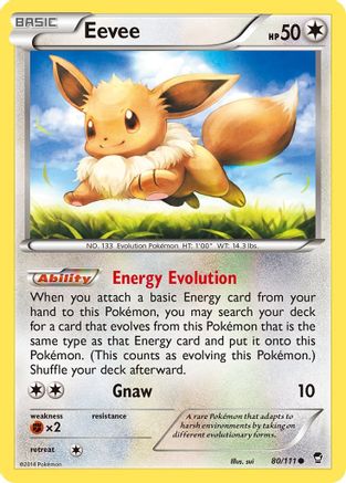 Eevee (080/111) - XFF  - Common - Reverse Holofoil