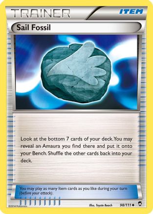 Sail Fossil (098/111) - XFF  - Uncommon - Reverse Holofoil