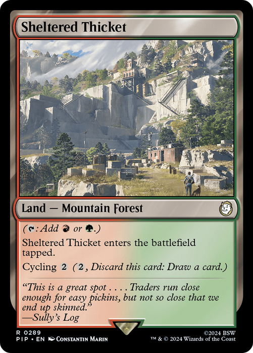 Sheltered Thicket (PIP-289) - rare - Foil
