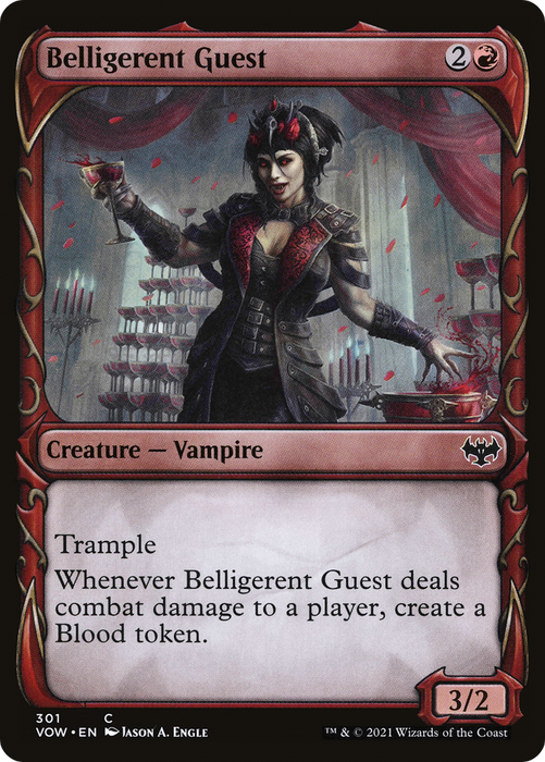 Belligerent Guest (VOW-301) - common: (Showcase) - Foil