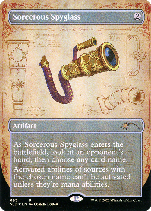 Sorcerous Spyglass (SLD-693) - rare (Borderless) - Foil