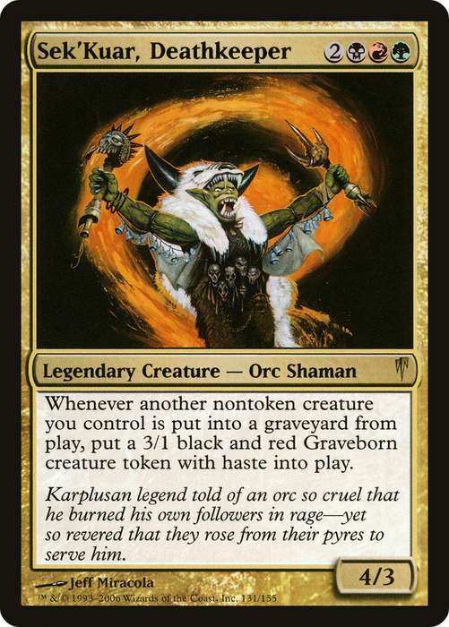 Sek'Kuar, Deathkeeper (CSP-131) - rare