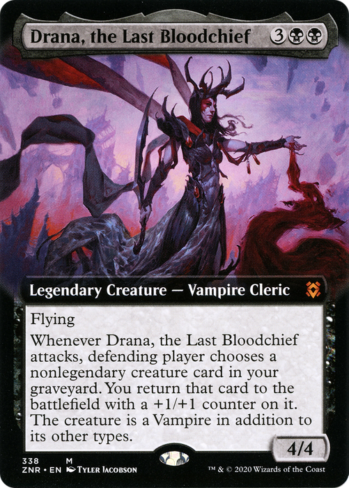 Drana, the Last Bloodchief (ZNR-338) - mythic: (Extended Art) - Foil