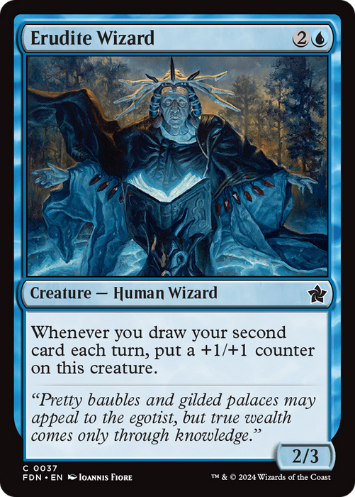 Erudite Wizard (FDN-037) - common - Foil