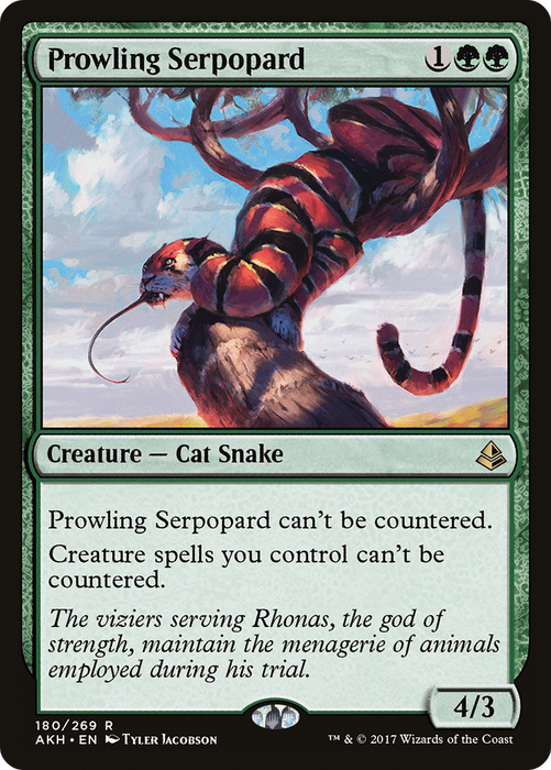 Prowling Serpopard (AKH-180) - rare - Foil