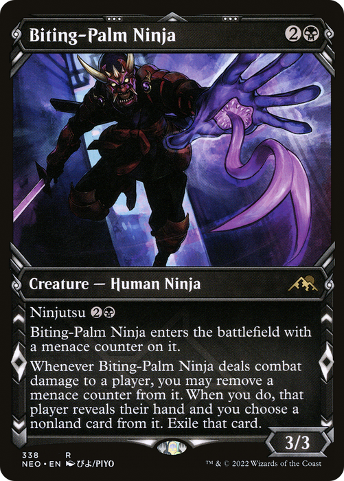 Biting-Palm Ninja (NEO-338) - rare: (Showcase) - Foil