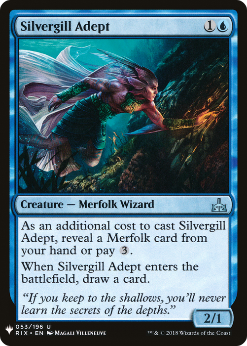 Silvergill Adept (LIST-RIX-53) - uncommon