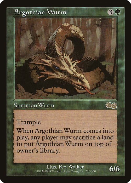 Argothian Wurm (USG-236) - rare