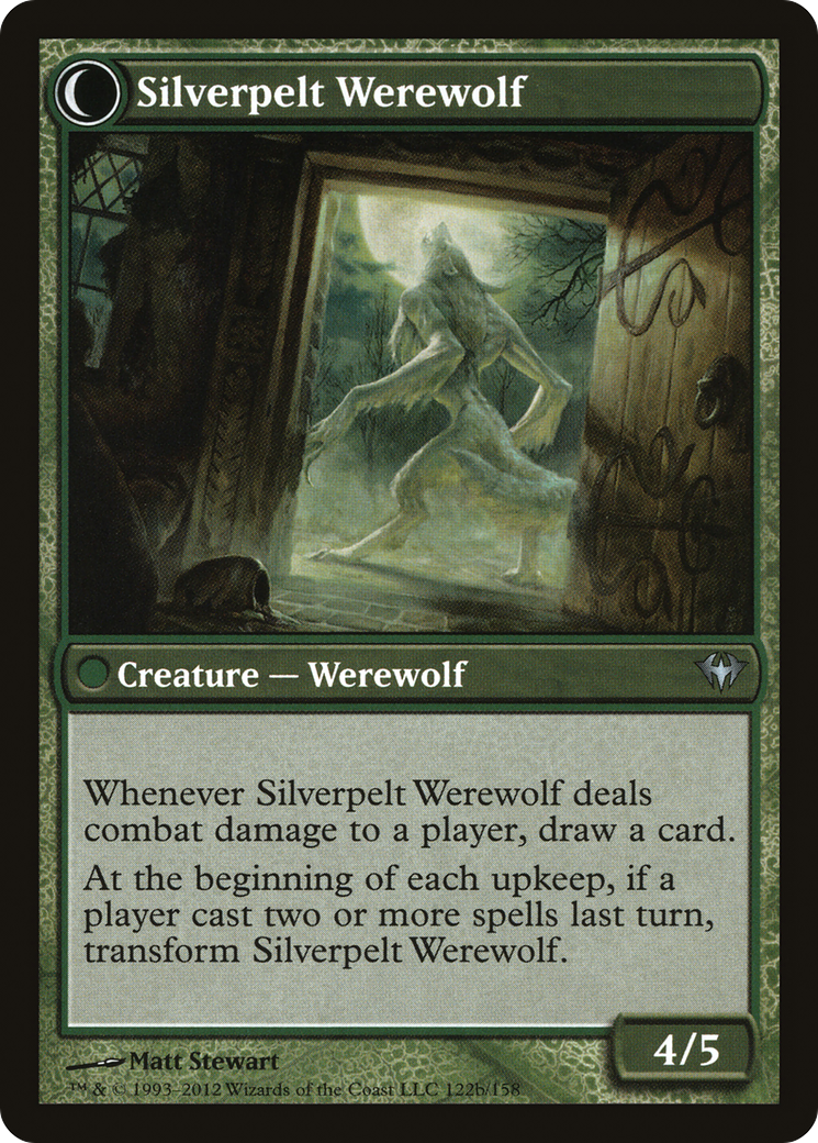 Lambholt Elder // Silverpelt Werewolf (DKA-122) - uncommon: (Double Faced Transform) - Foil