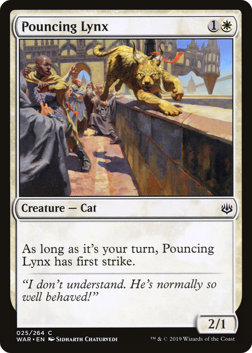 Pouncing Lynx (WAR-025) - common - Foil