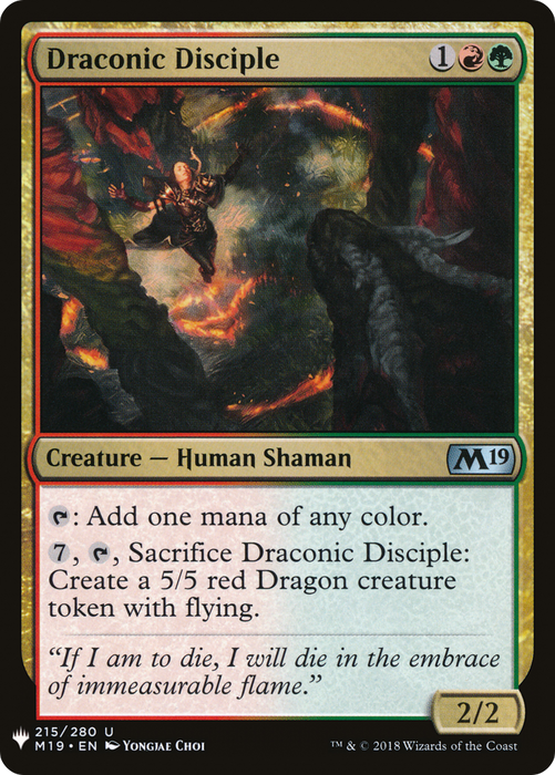 Draconic Disciple (LIST-M19-215) - uncommon