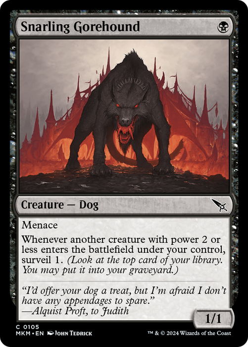 Snarling Gorehound (MKM-105) - common - Foil