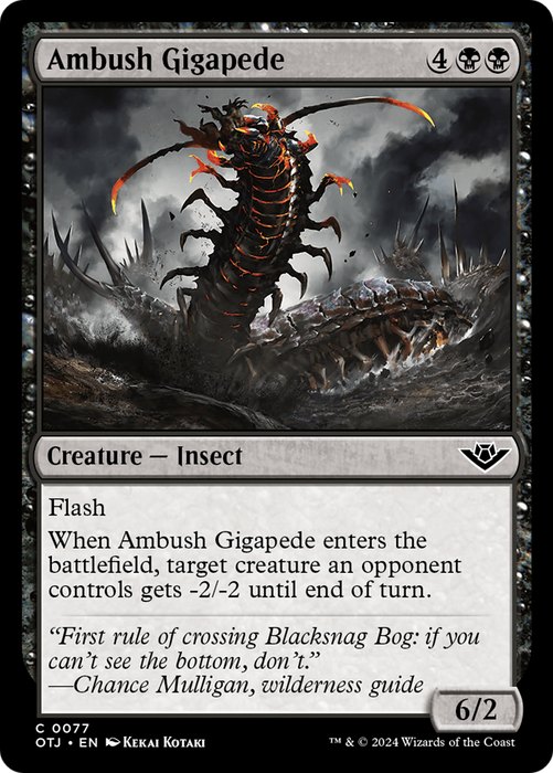 Ambush Gigapede (OTJ-077) - common - Foil