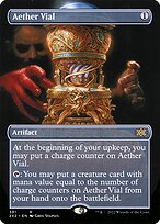 Aether Vial (2X2-391) - rare (Borderless) - Foil