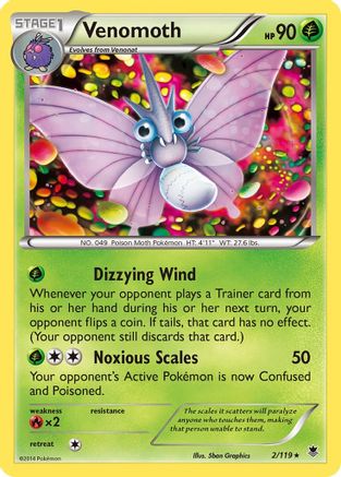 Venomoth (002/119) - XPF  - Rare