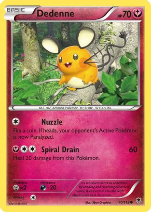 Dedenne (070/119) - XPF  - Common - Reverse Holofoil