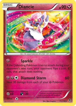Diancie (071/119) - XPF  - Holo Rare - Reverse Holofoil