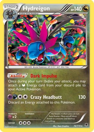 Hydreigon (074/119) - XPF  - Holo Rare - Holofoil