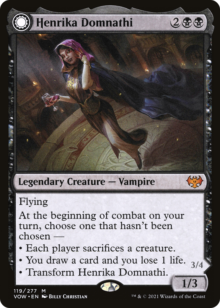 Henrika Domnathi // Henrika, Infernal Seer (VOW-119) - mythic: (Double Faced Transform)