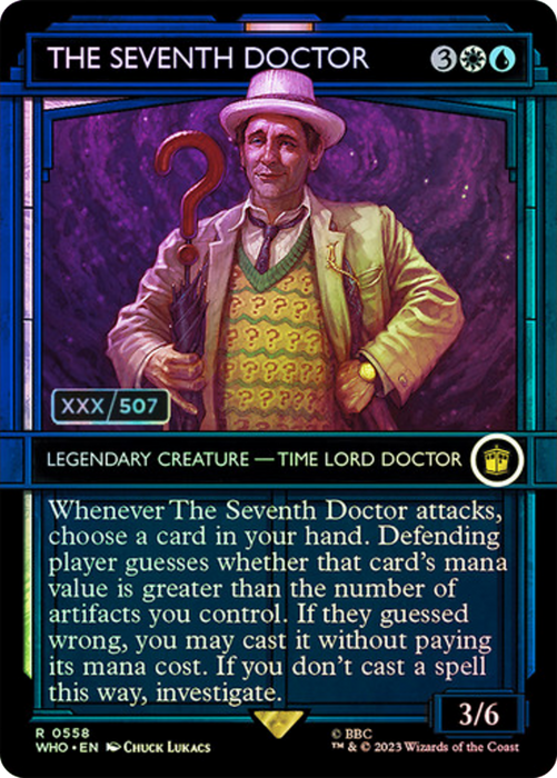 The Seventh Doctor (WHO-558Z) - rare: (Showcase) (Borderless) - Foil