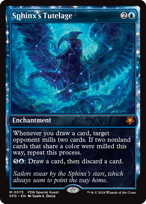 Sphinx's Tutelage (SPG-075) - mythic: (Showcase, enchantment) - Foil