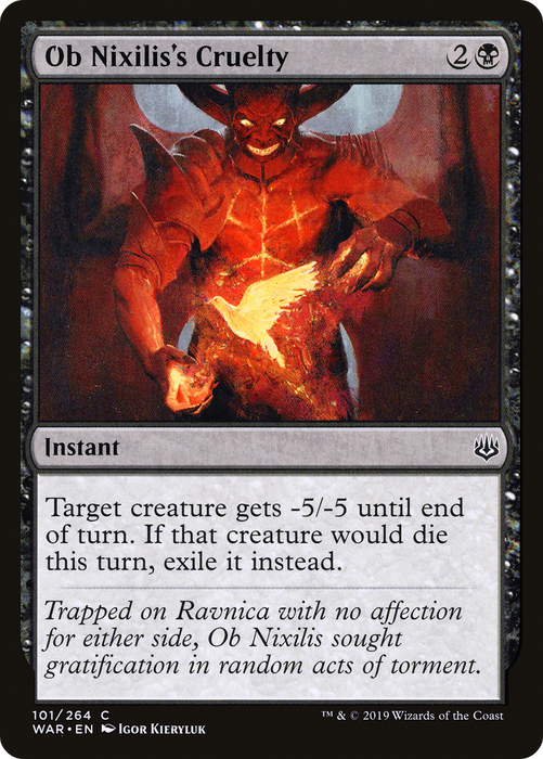 Ob Nixilis's Cruelty (WAR-101) - common - Foil