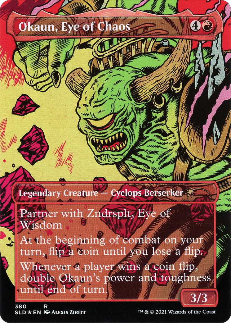 Okaun, Eye of Chaos // Okaun, Eye of Chaos (SLD-380) - rare (Borderless) - Foil