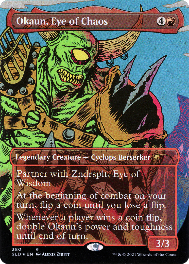 Okaun, Eye of Chaos // Okaun, Eye of Chaos (SLD-380) - rare (Borderless) - Foil
