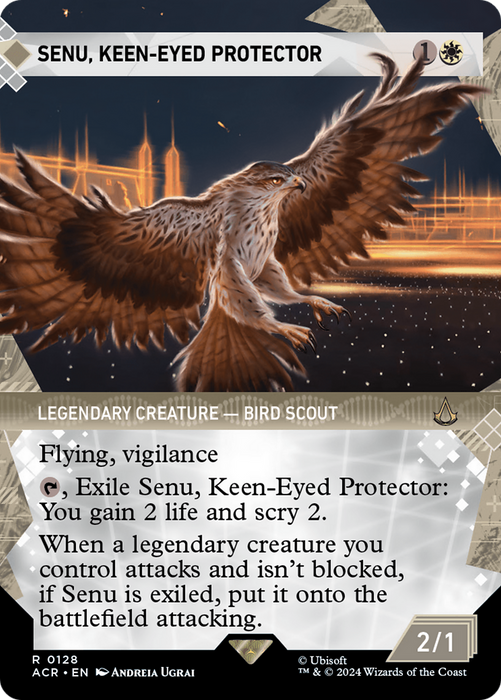 Senu, Keen-Eyed Protector (ACR-128) - rare: (Showcase) (Borderless)