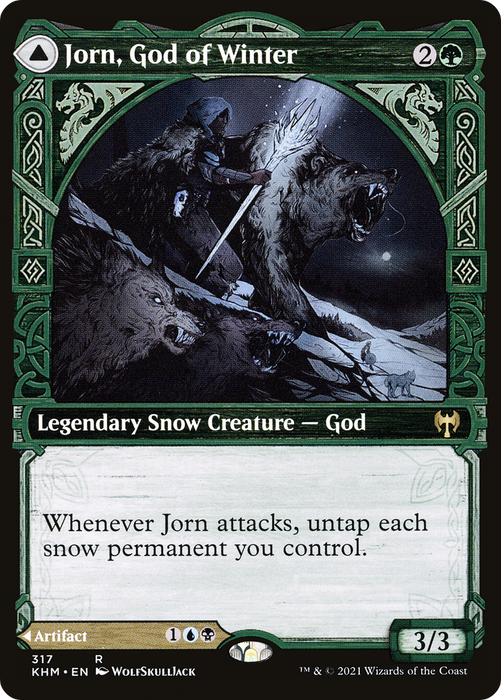 Jorn, God of Winter // Kaldring, the Rimestaff (KHM-317) - rare: (Showcase) - Foil