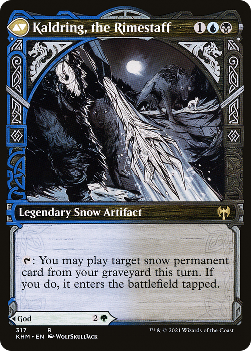 Jorn, God of Winter // Kaldring, the Rimestaff (KHM-317) - rare: (Showcase) - Foil