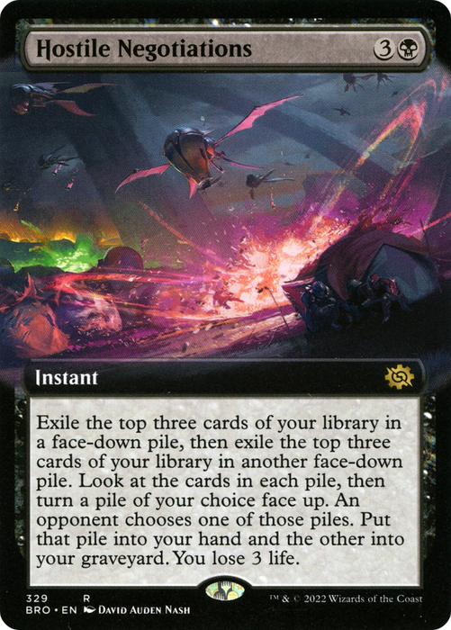 Hostile Negotiations (BRO-329) - rare: (Extended Art) - Foil