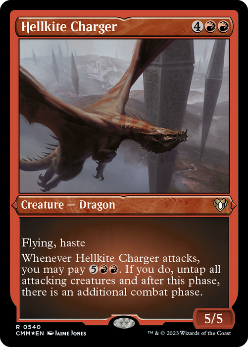 Hellkite Charger (CMM-540) - rare - Etched Foil