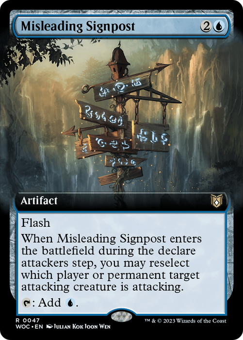 Misleading Signpost (WOC-047) - rare: (Extended Art)