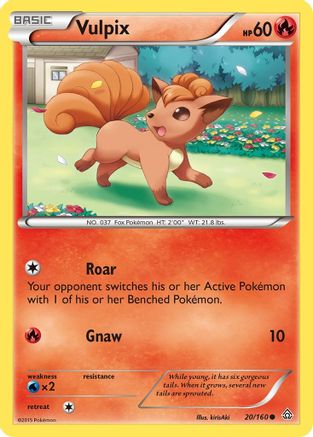 Vulpix (020/160) - XPC  - Common - Reverse Holofoil