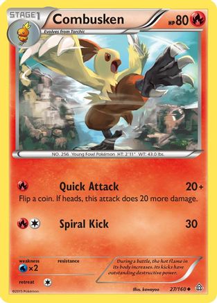 Combusken (027/160) - XPC  - Uncommon - Reverse Holofoil