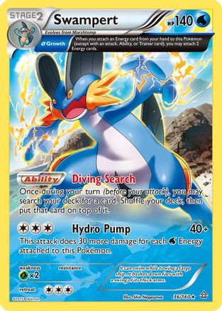 Swampert (Alpha) (036/160) - XPC  - Holo Rare - Reverse Holofoil