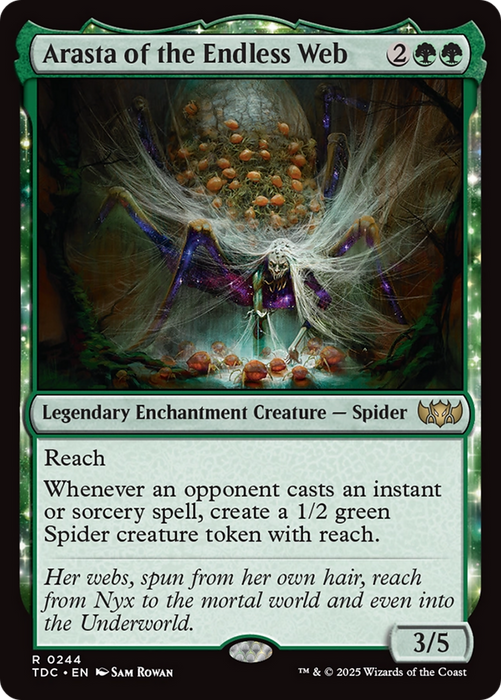 Arasta of the Endless Web (TDC-244) - rare: (enchantment)