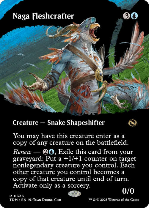 Naga Fleshcrafter (TDM-333) - rare: (Showcase) (Borderless) - Foil