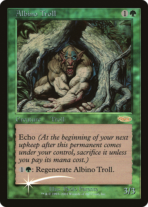 Albino Troll (FNM-002) - rare - Foil