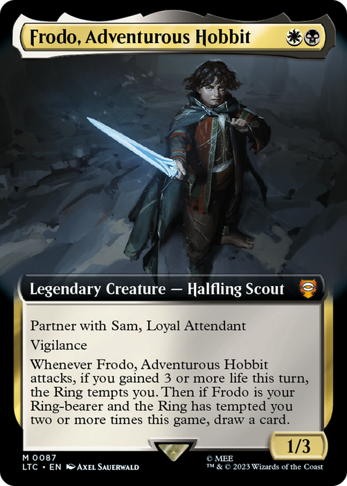 Frodo, Adventurous Hobbit (LTC-087) - mythic: (Extended Art) - Foil