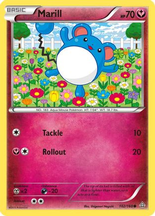 Marill (102/160) - XPC  - Common - Reverse Holofoil