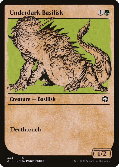 Underdark Basilisk (AFR-334) - common: (Showcase) - Foil