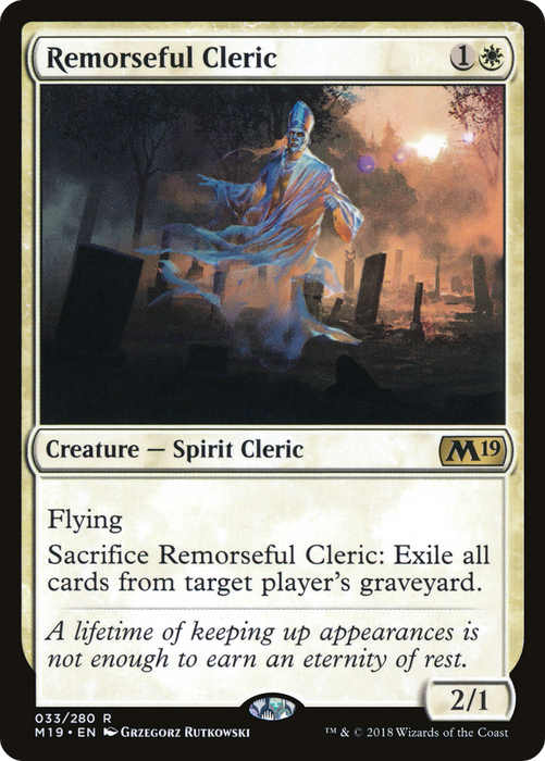 Remorseful Cleric (M19-033) - rare - Foil