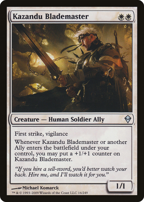 Kazandu Blademaster (ZEN-016) - uncommon - Foil