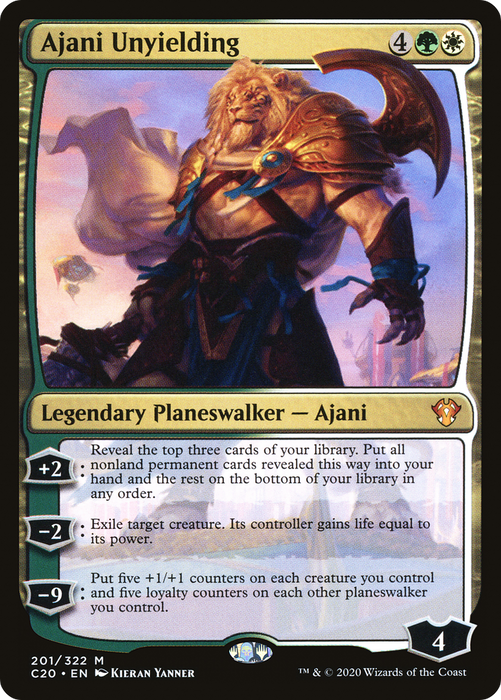 Ajani Unyielding (C20-201) - mythic